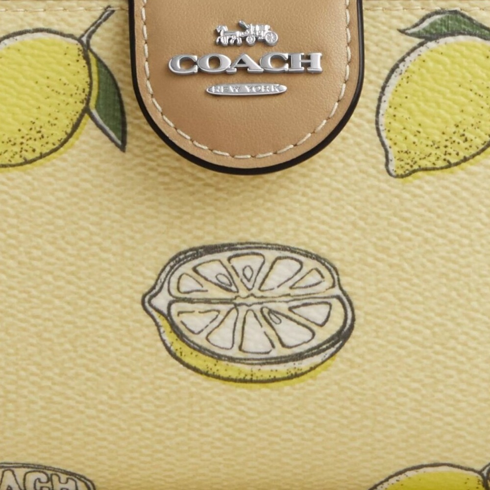 Coach Yellow Lemon Print Wallet - Picture 4 of 4